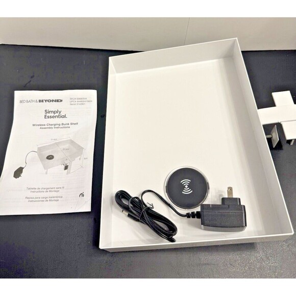 Simply Essential Wireless Charging Bunk Shelf - White - Picture 2 of 6